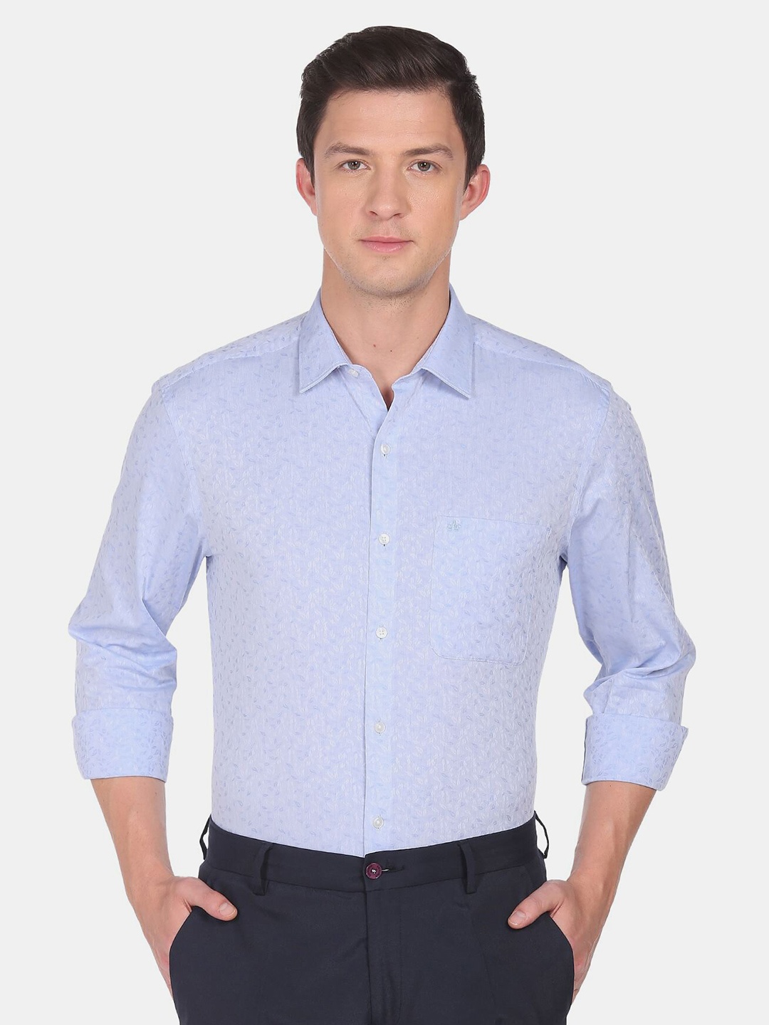 

Arrow Men Blue Printed Casual Shirt