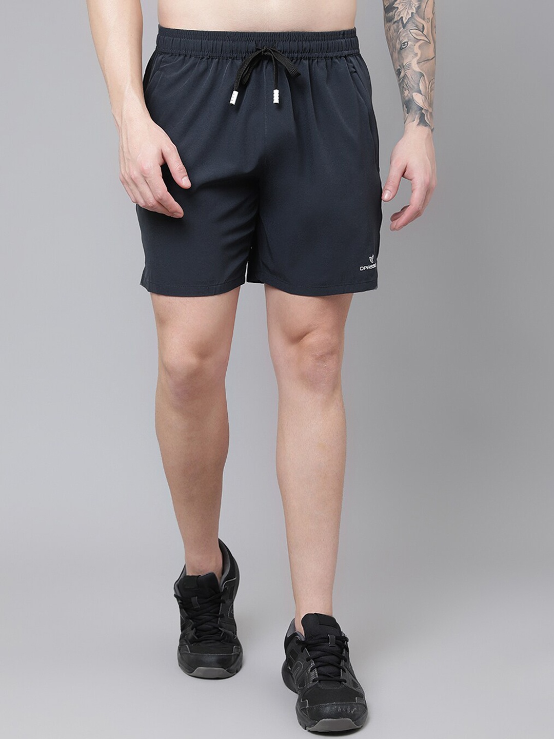 

Dpassion Men Solid Running Sports Shorts, Grey