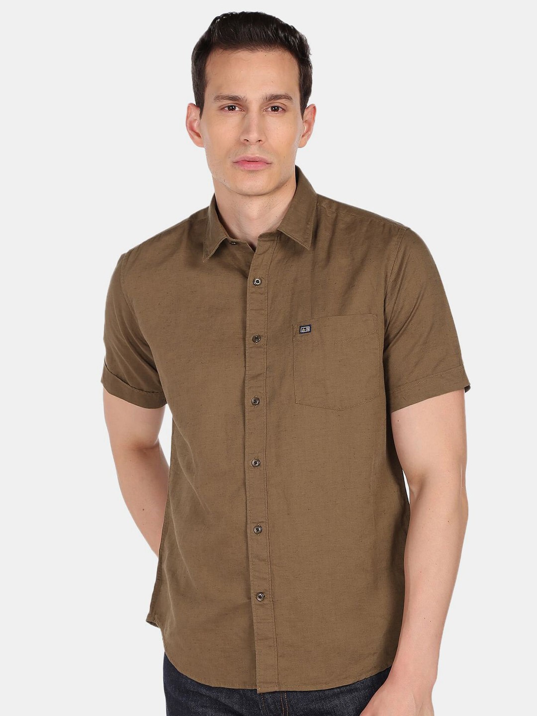 

Arrow Sport Men Pure cotton Brown Casual Shirt
