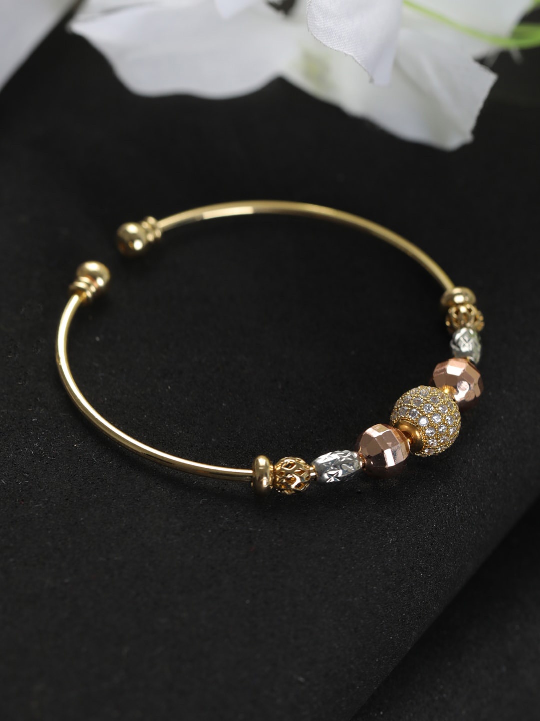 

Priyaasi Women Brass Gold-Plated Bangle-Style Bracelet