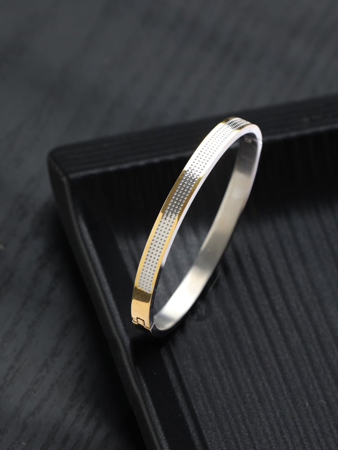 

Priyaasi Women Brass Silver-Plated Bangle-Style Bracelet