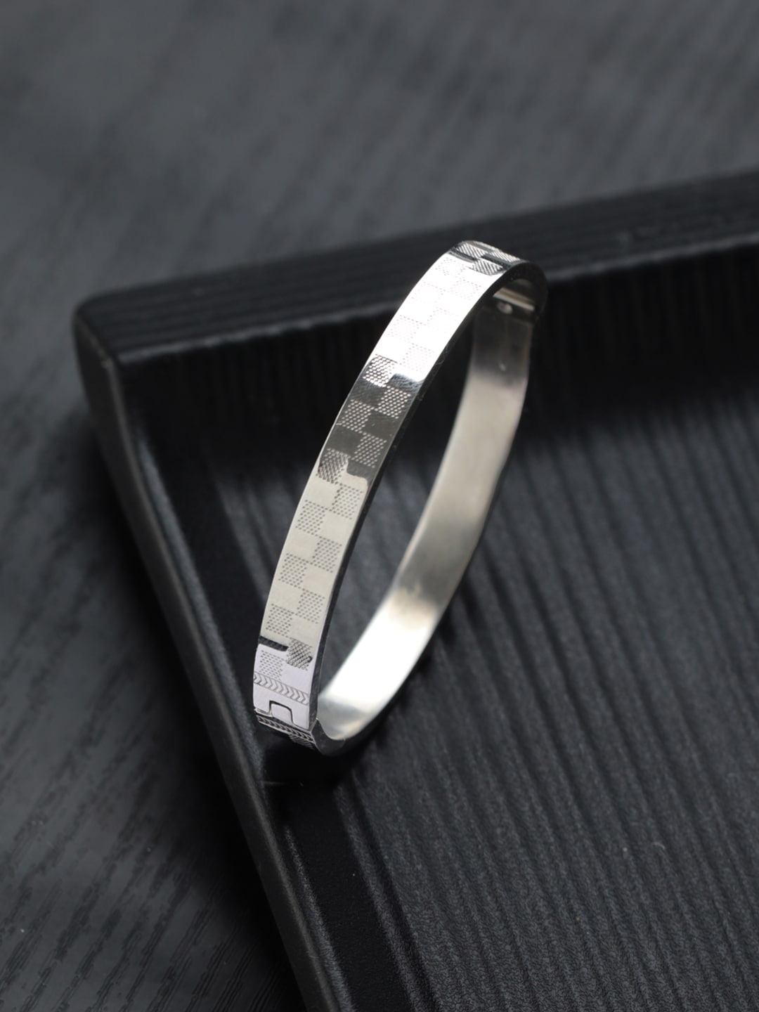 

Priyaasi Women Brass Silver-Plated Bangle-Style Bracelet