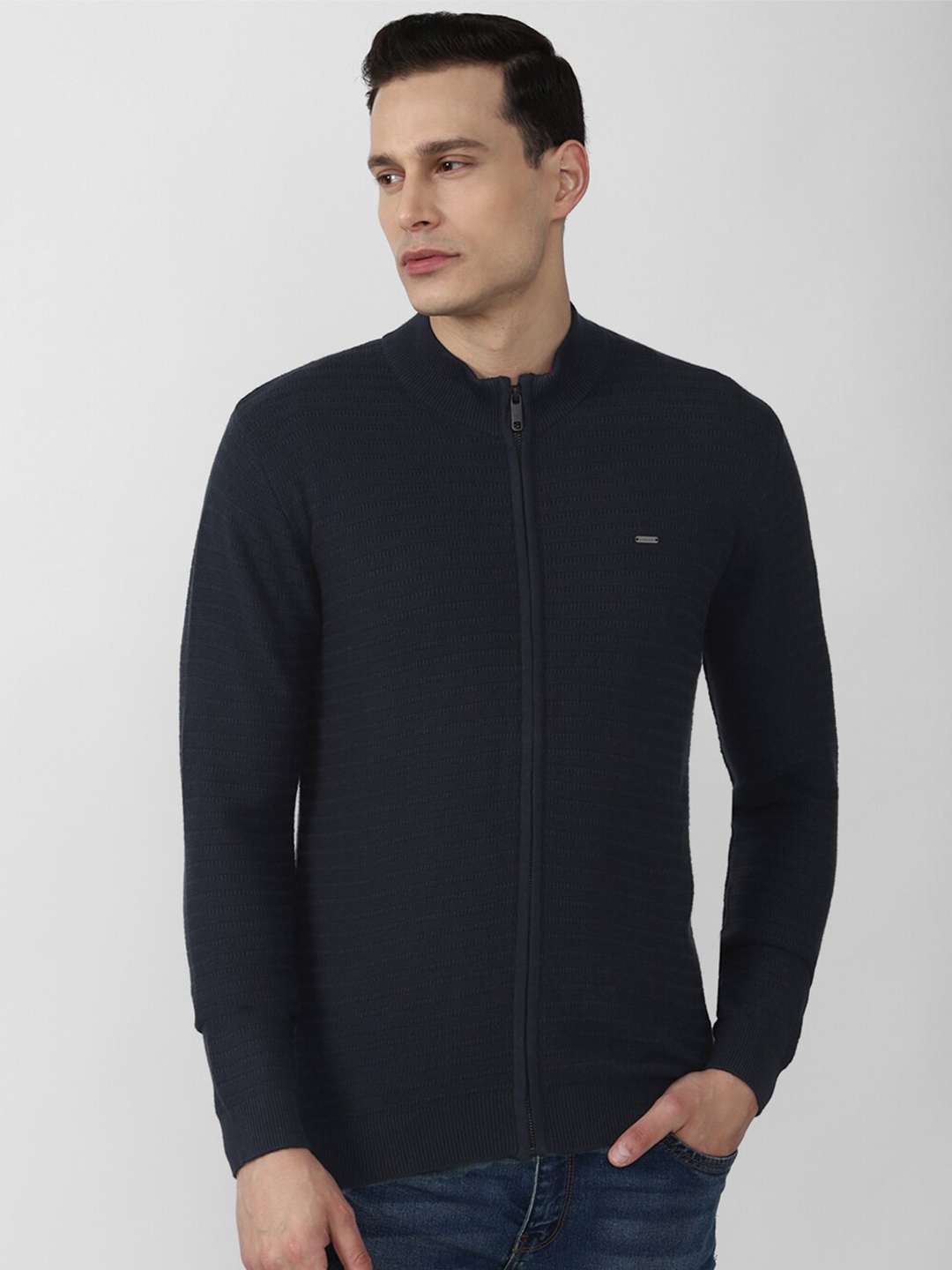 

Van Heusen Sport Men Navy Blue Pure Cotton Pullover