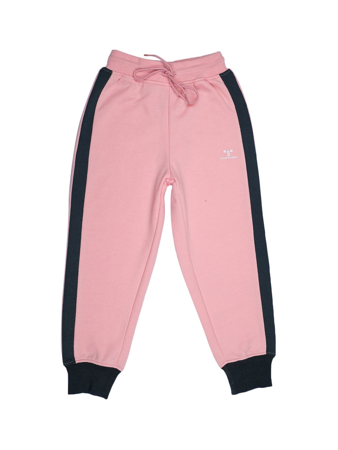 

toothless Girls Peach & Black Solid Joggers