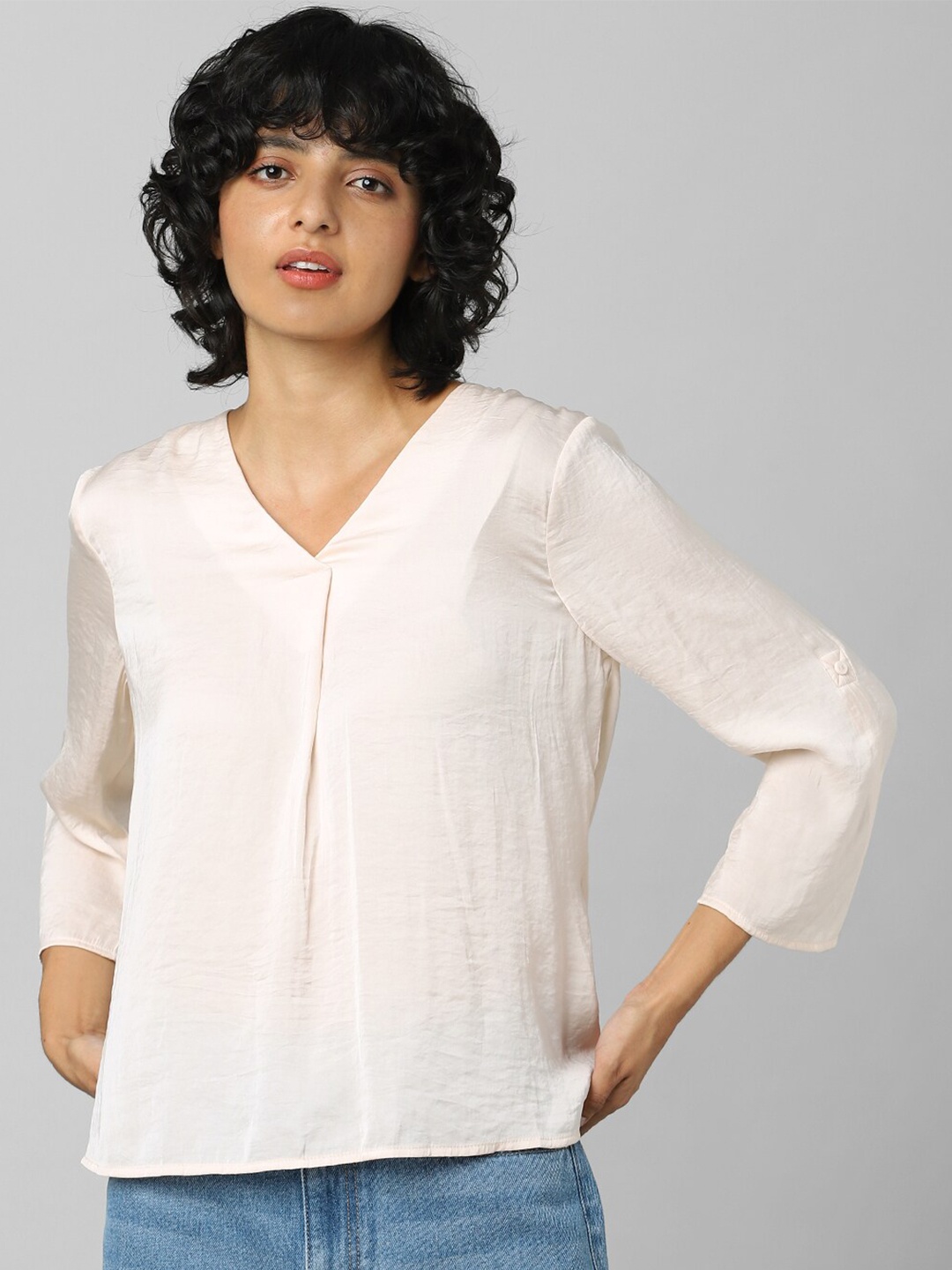 

ONLY Pink ONLHAMMER LS TOP WVN, Pink Salt, 34 Top