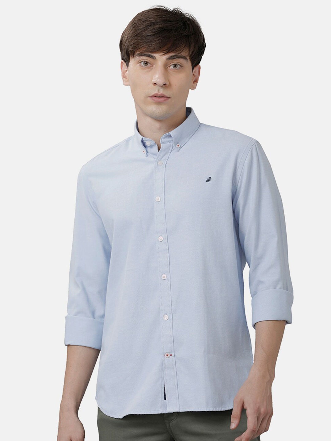 

Double Two Men Blue Slim Fit Casual Shirt