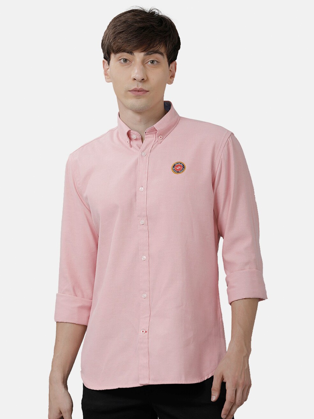 

Double Two Men Pink Slim Fit Casual Shirt
