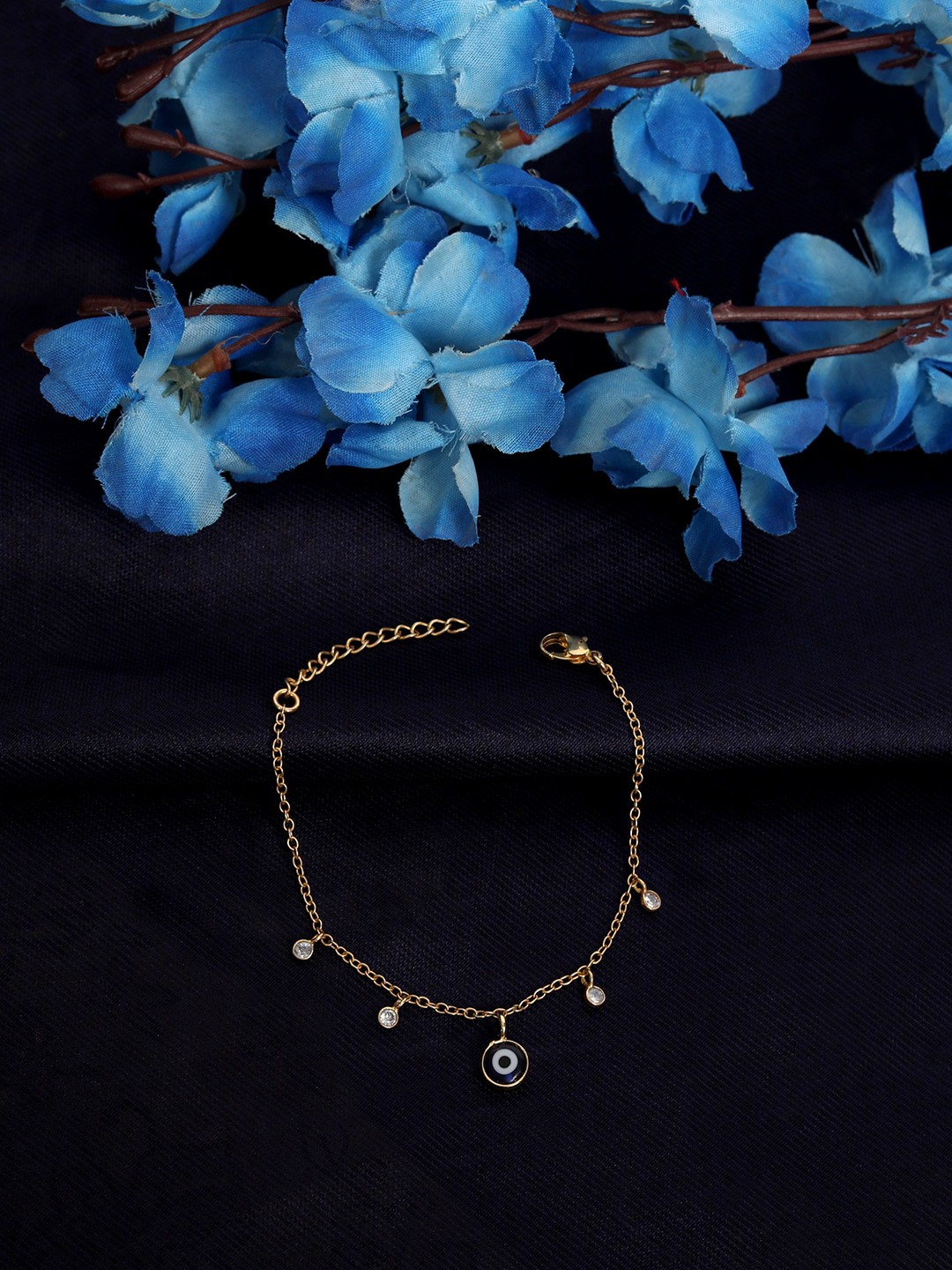

TRISHONA Women Brass 22k Gold-Plated Charm Bracelet