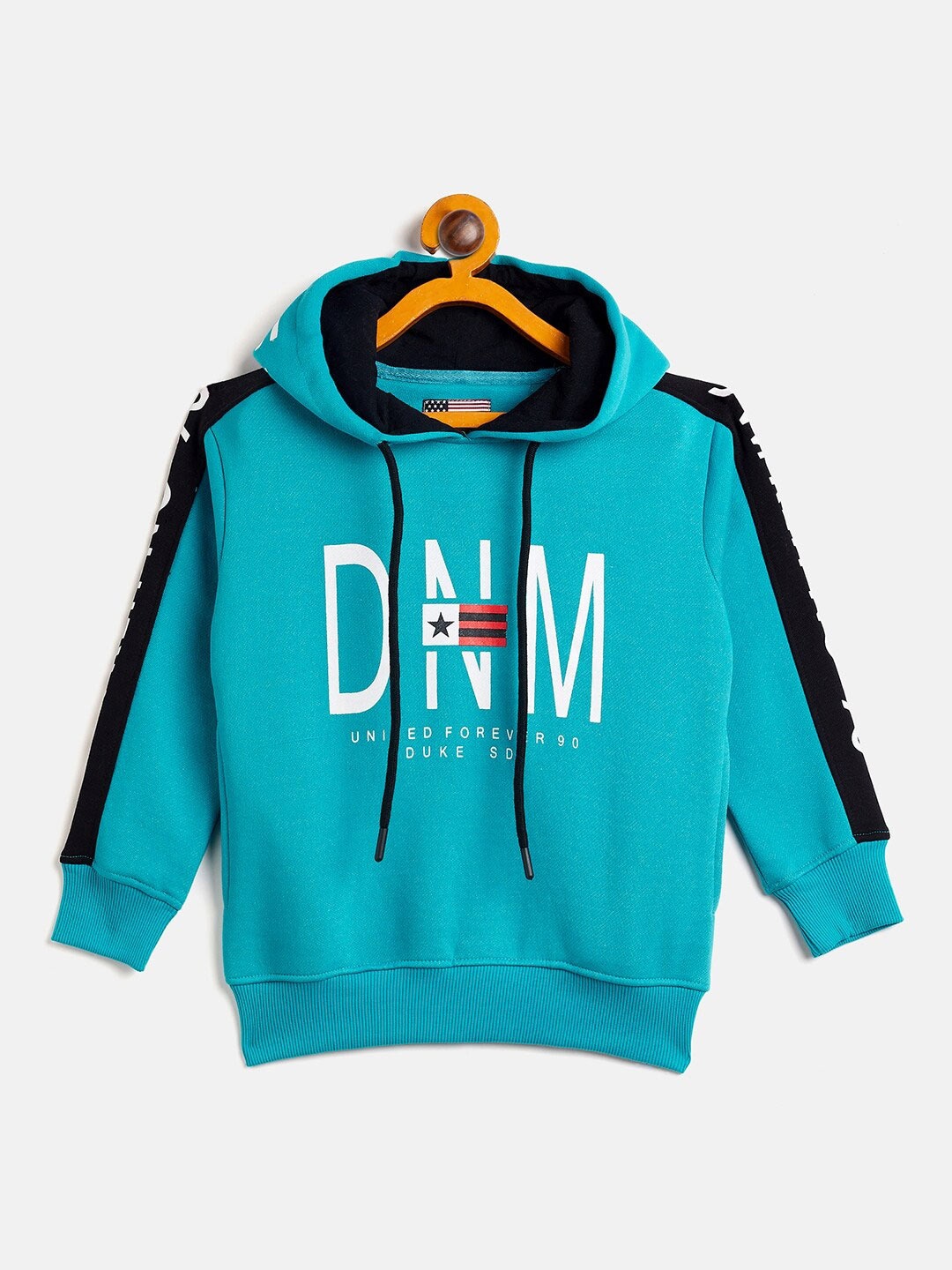 

Duke Boys Blue Printed Cotton Printed Pull Over Hooded Sweatshirt