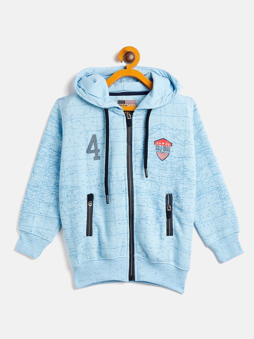 

Duke Boys Blue Printed Hooded Sweatshirt