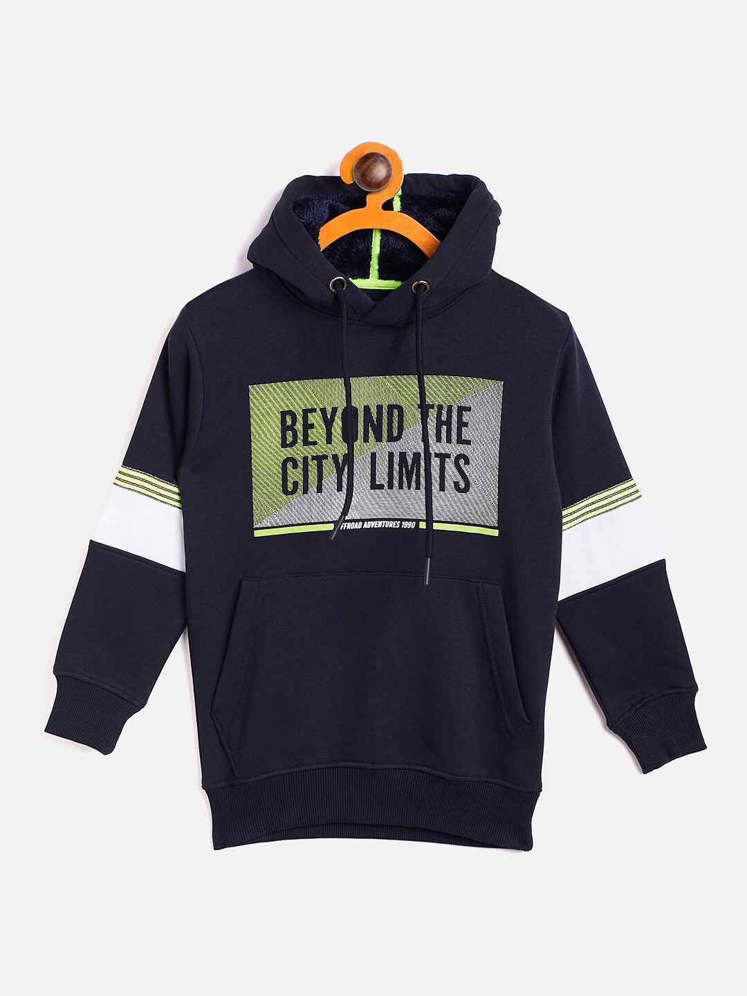 

Duke Boys Blue Printed Hooded Cotton Sweatshirt