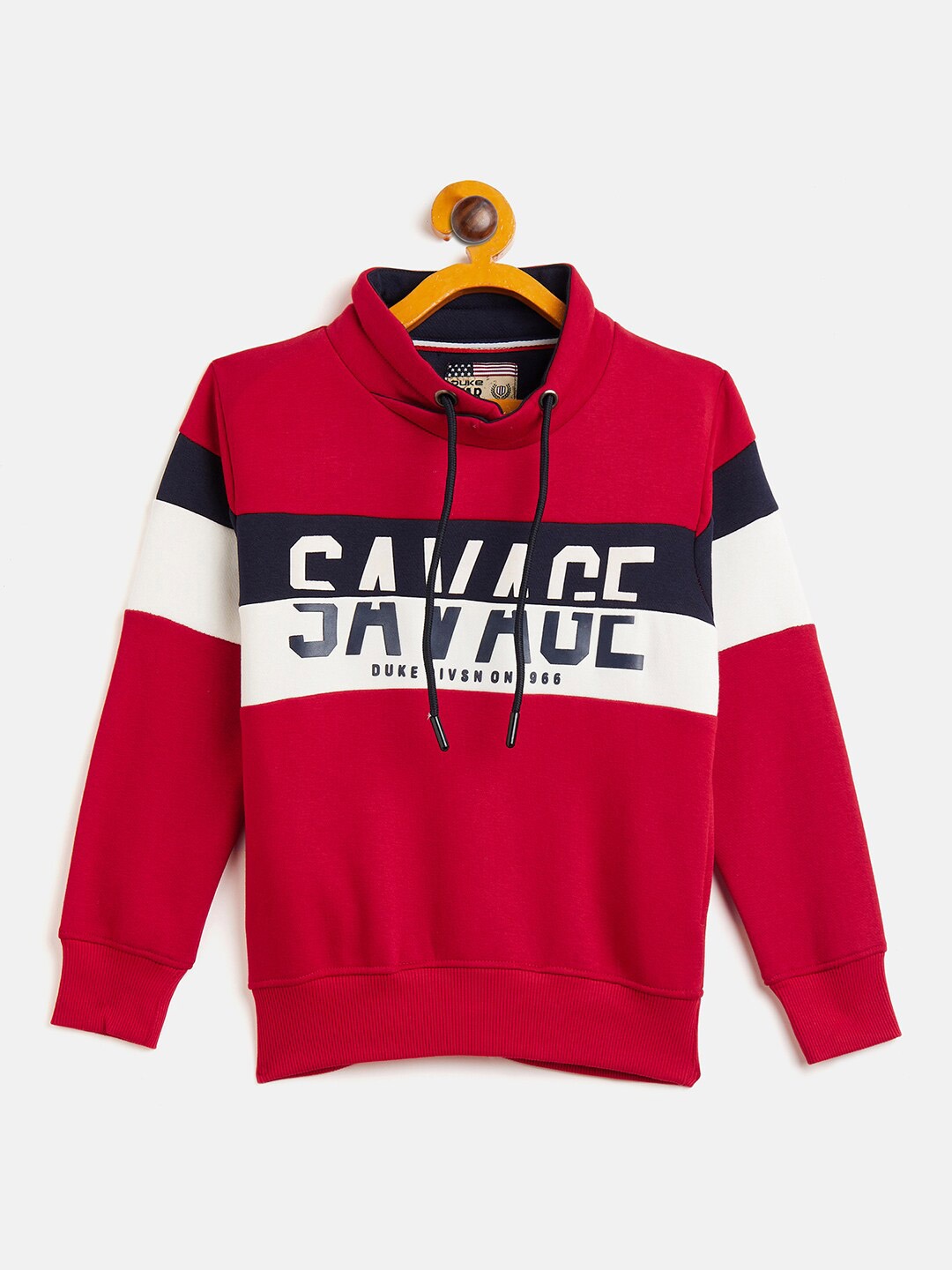 

Duke Boys Red Printed Cotton Sweatshirt