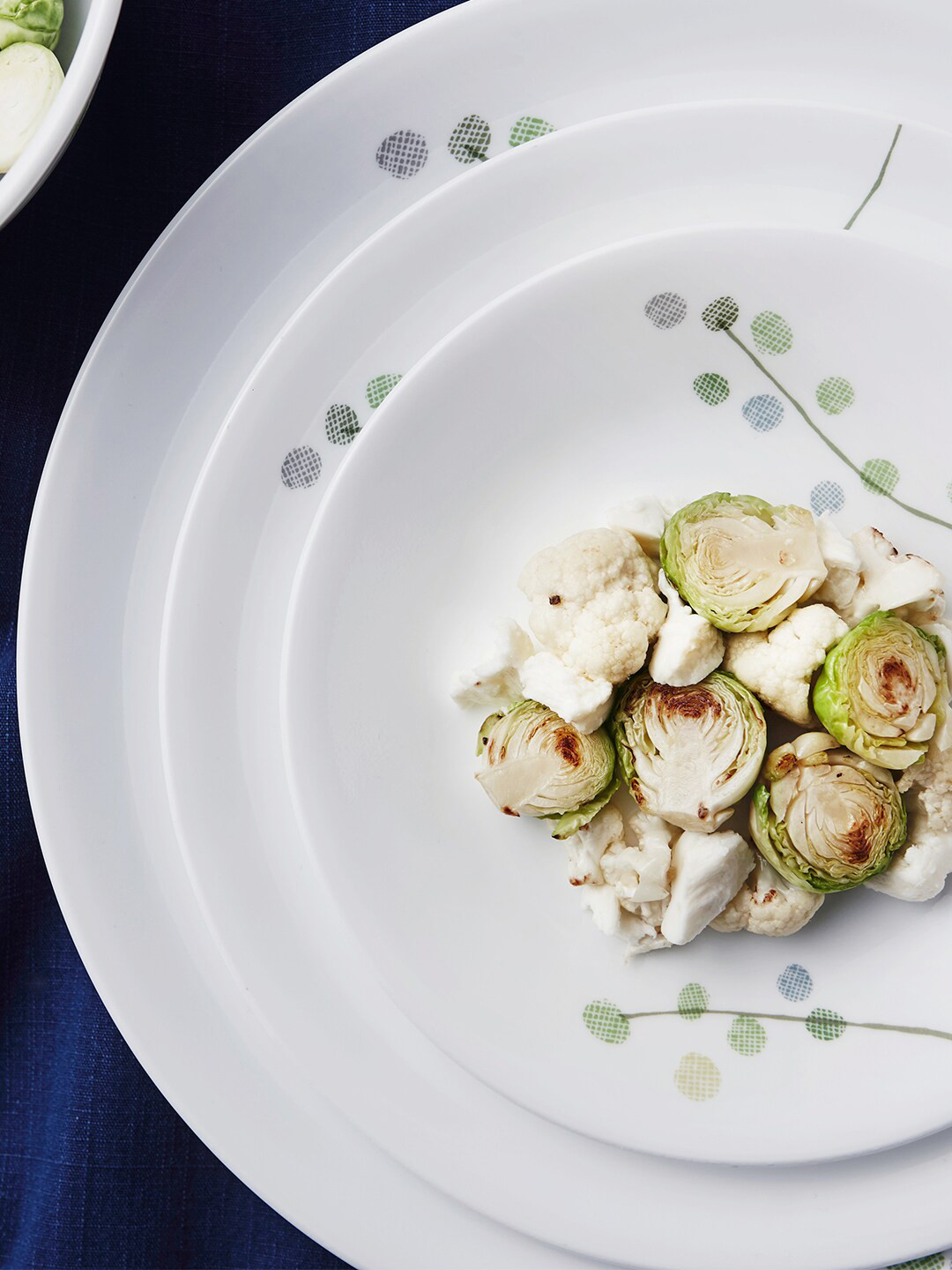 

Corelle Set Of 6 Floral Printed Glossy Plates, White