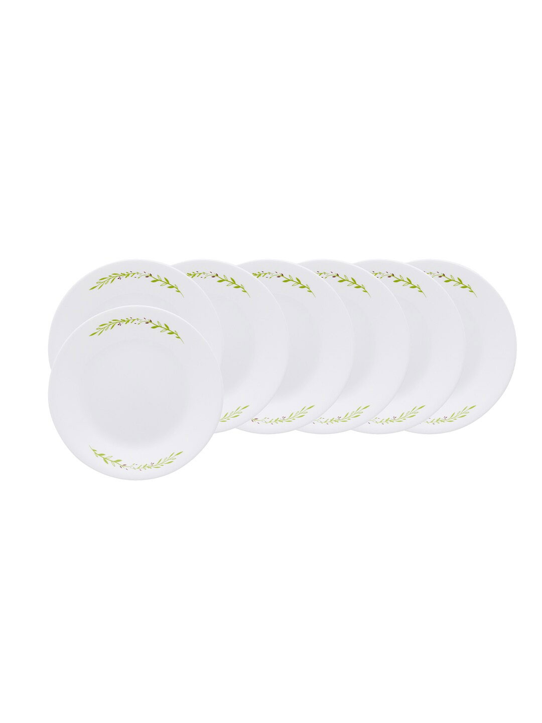 

Corelle Set Of 6 Dishwasher And Microwave Safe Floral Printed Glossy Plates, White