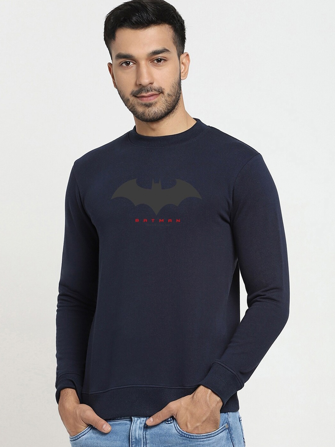 

Bewakoof Men Blue Printed Sweatshirt