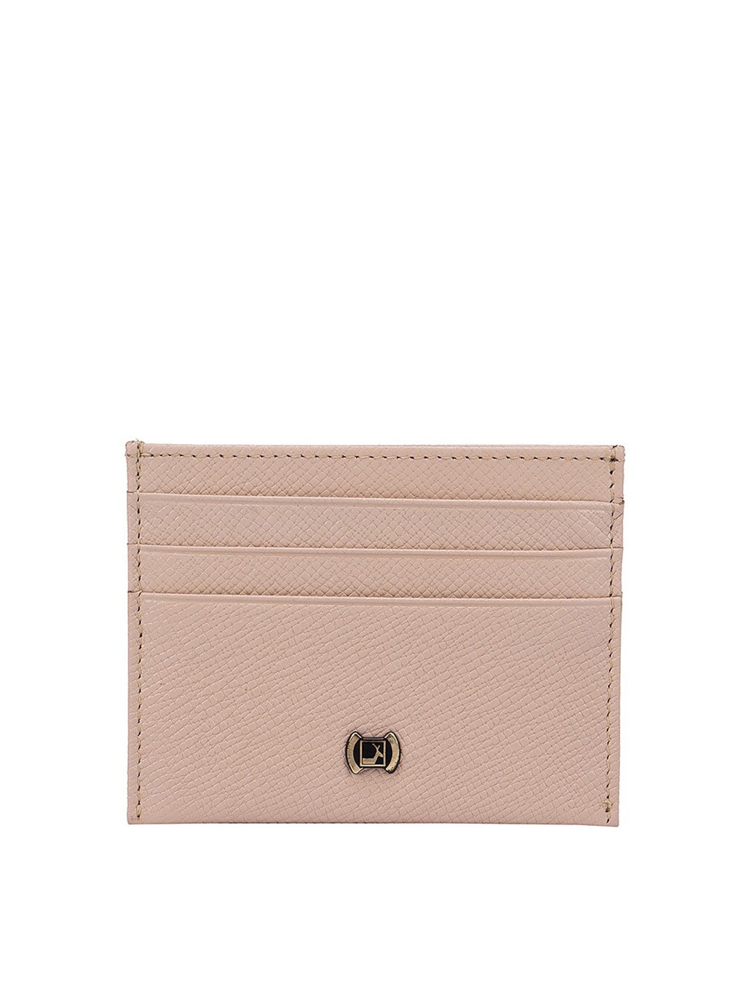 

Da Milano Men Textured Leather Card Holder, Pink