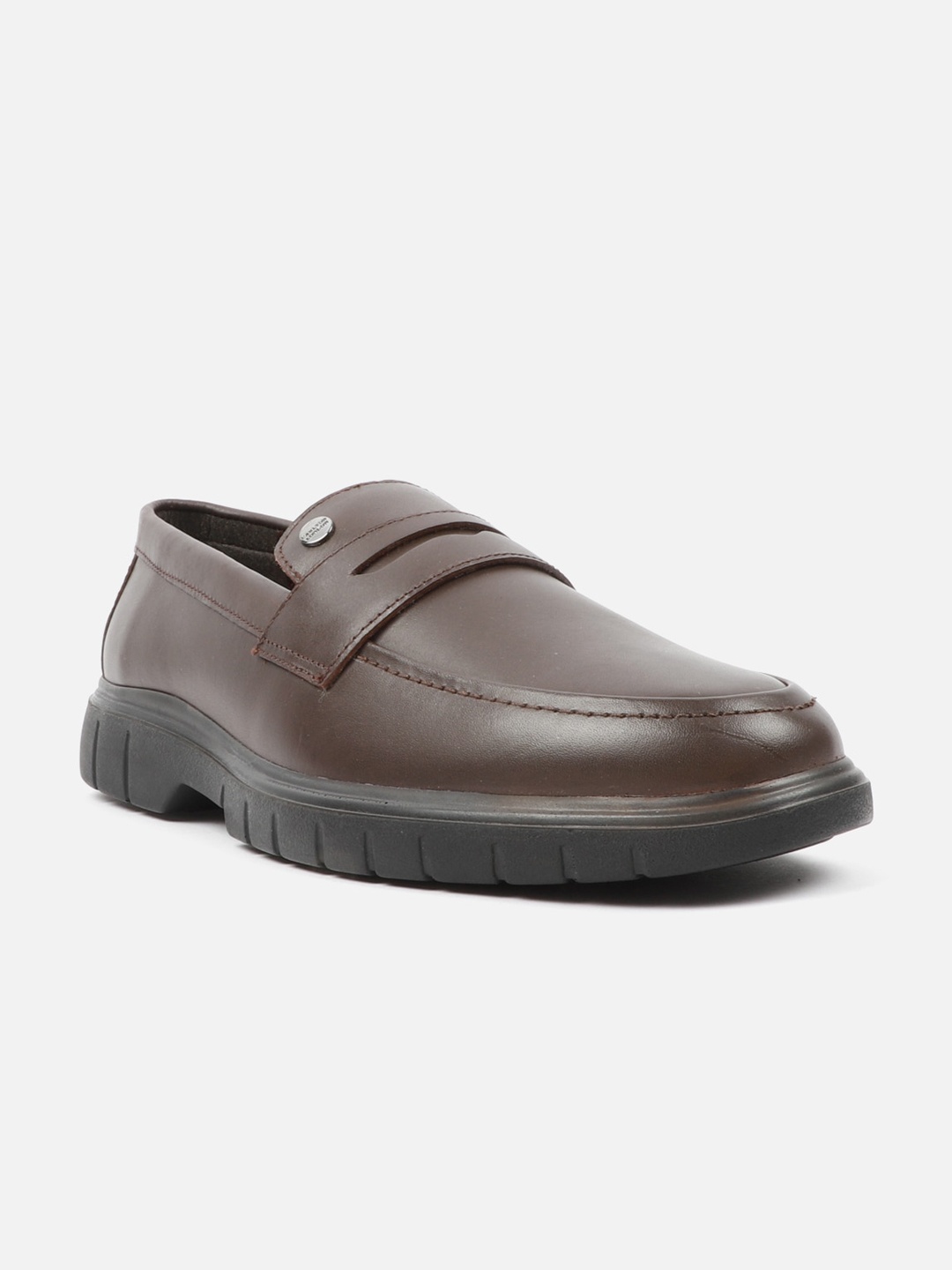 

Carlton London Men Brown Lightweight Leather Loafers