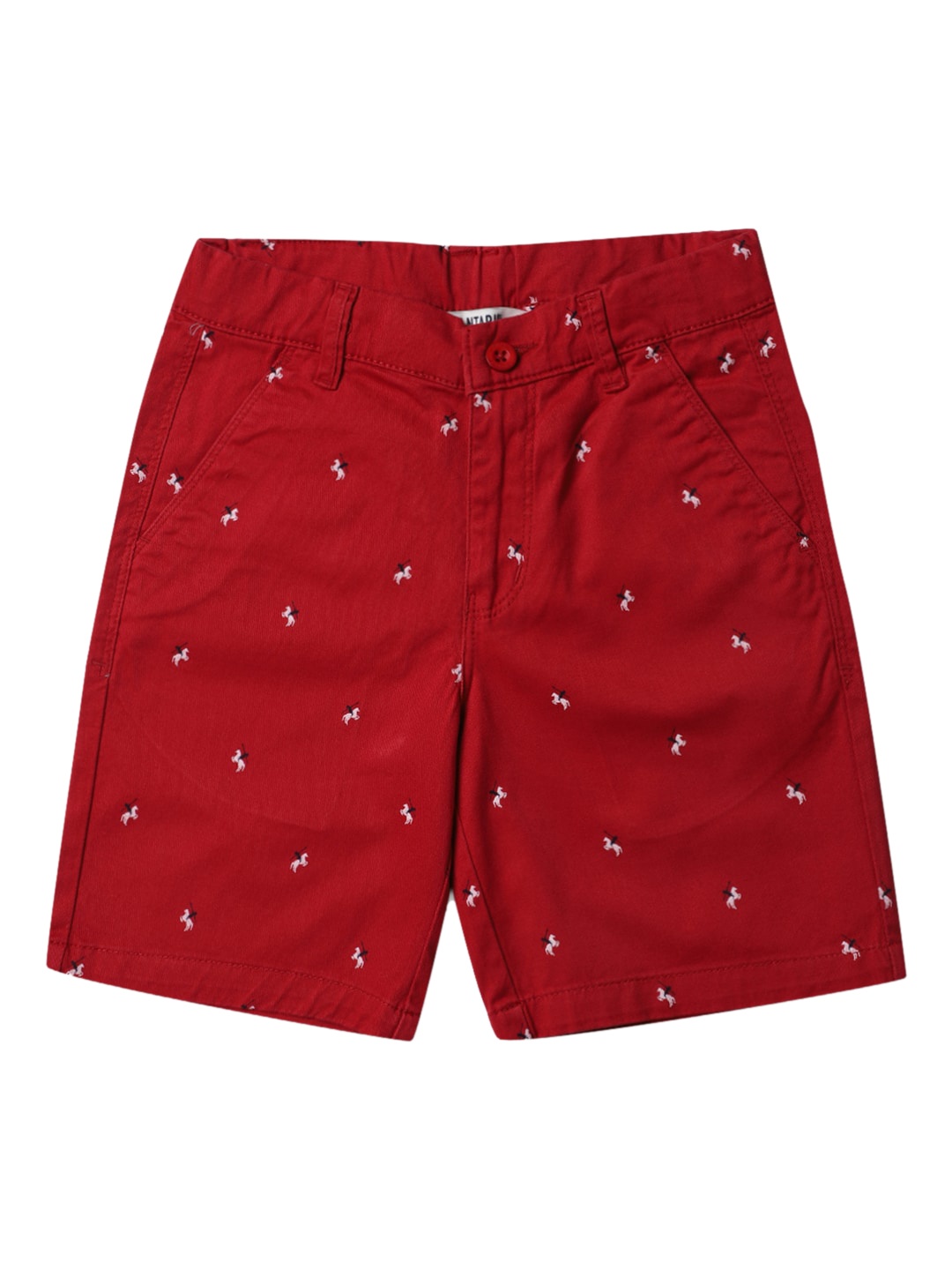 

Cantabil Boys Conversational Printed Shorts, Red