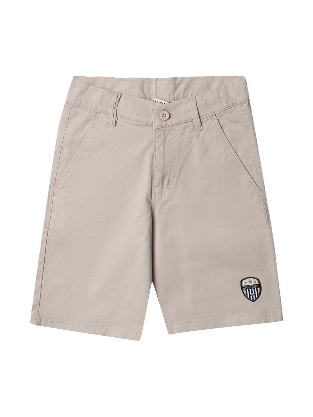 Cantabil Boys Solid Shorts, Beige