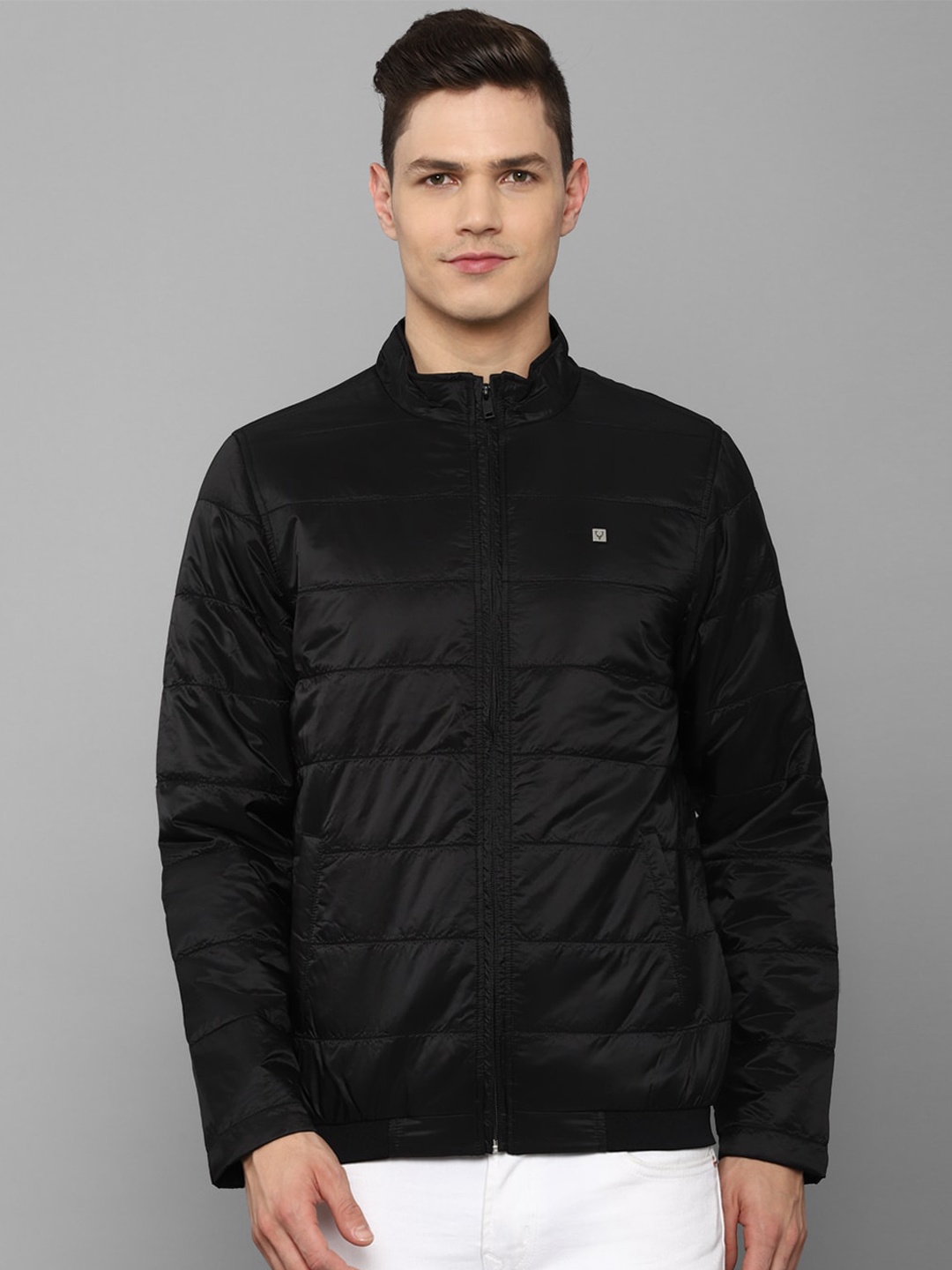 

Allen Solly Men Black Solid Quilted Jacket