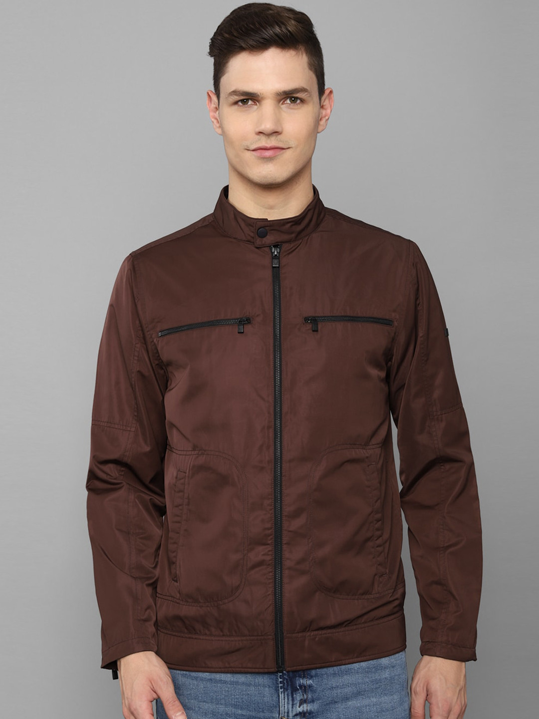 

Allen Solly Men Brown Solid Tailored Jacket