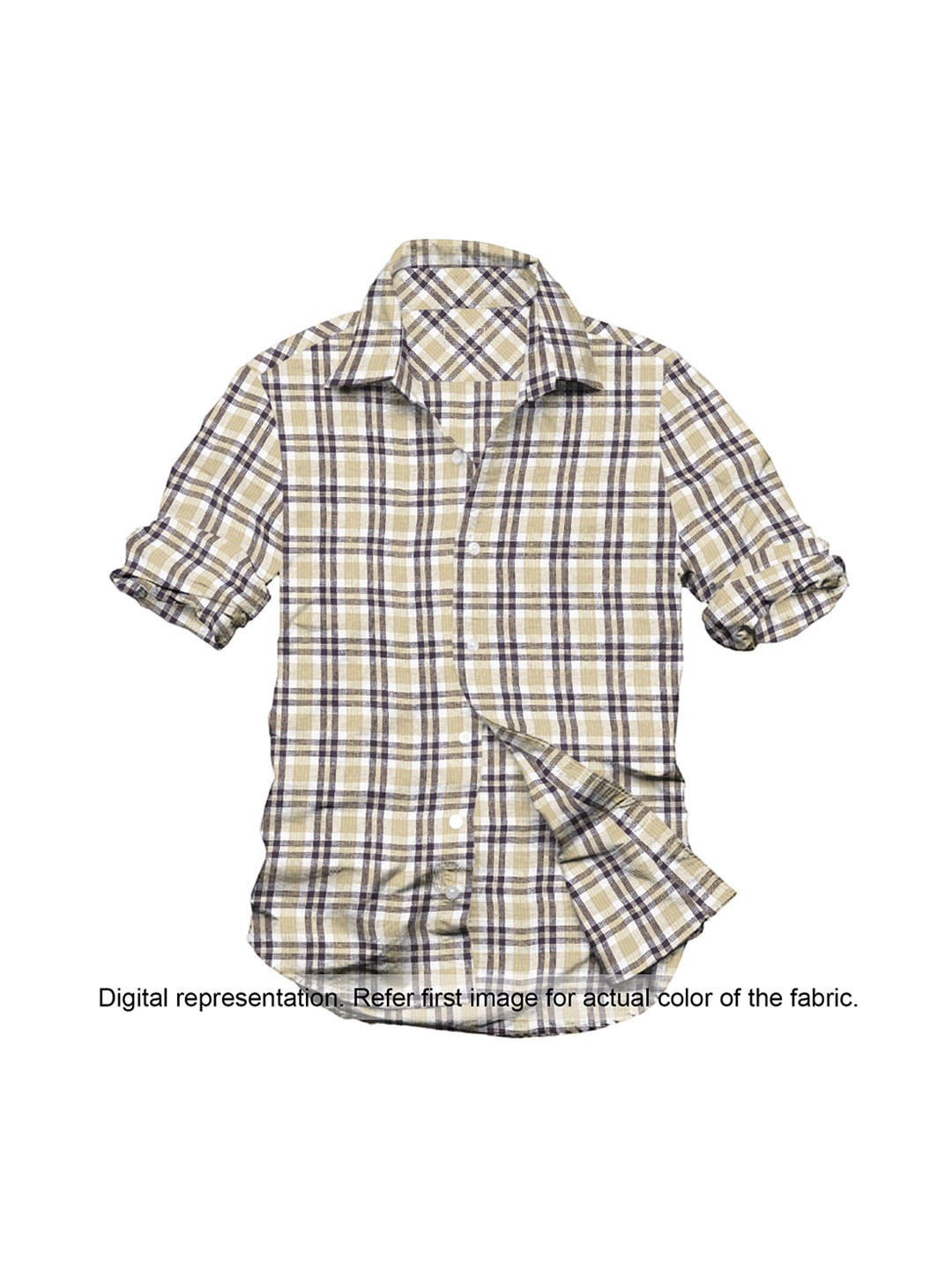 

Linen Club Men Grey & White Checked Shirt Clothing Fabric