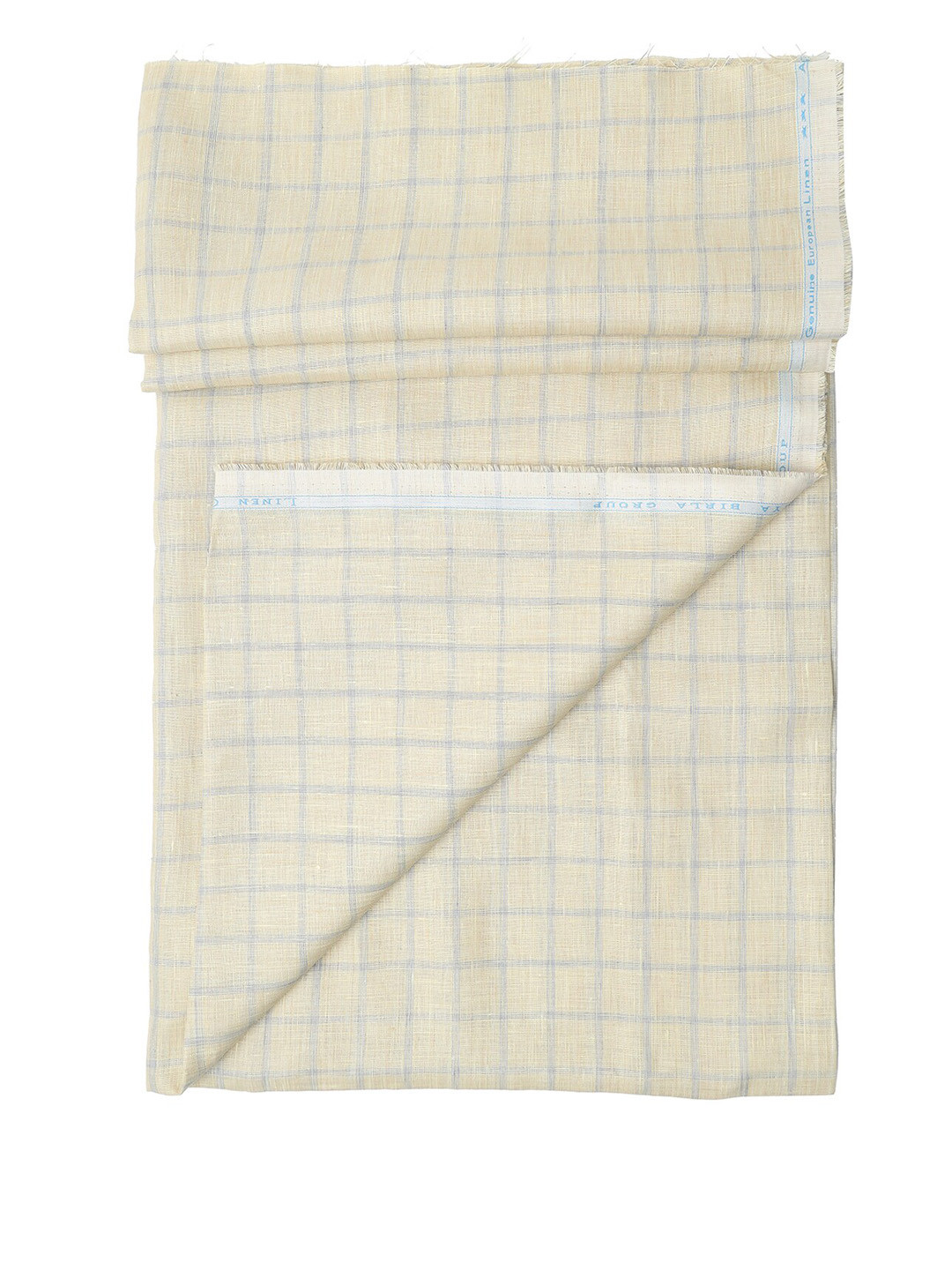 

Linen Club Men Yellow Checked Pure Linen Sustainable Clothing Fabric