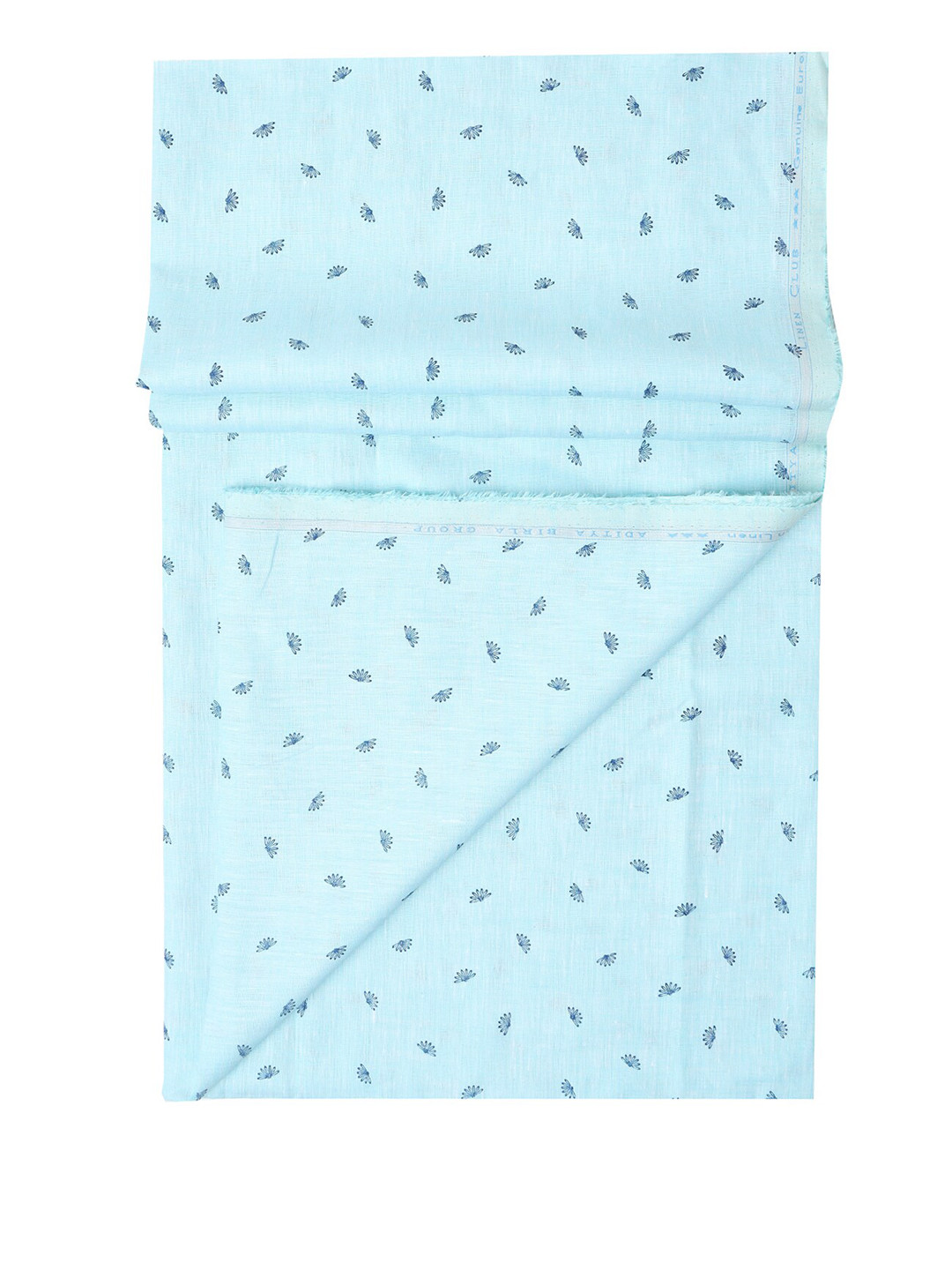 

Linen Club Men Blue Printed Pure Linen Clothing Fabric