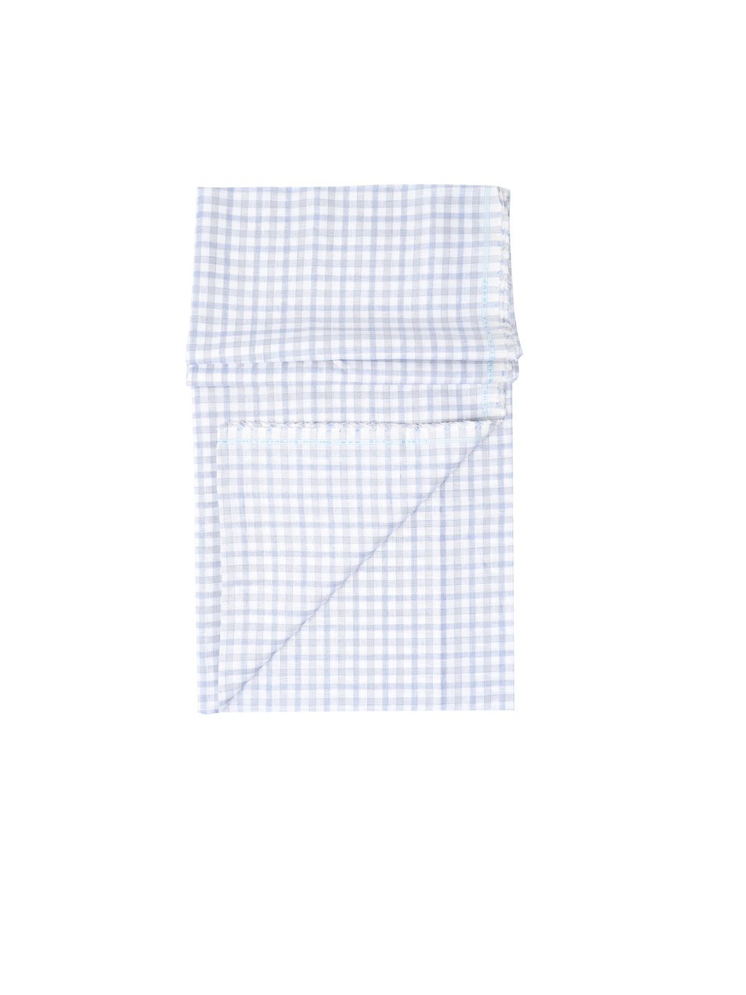 

Linen Club Men Blue Checked Pure Linen Shirt Clothing Fabric
