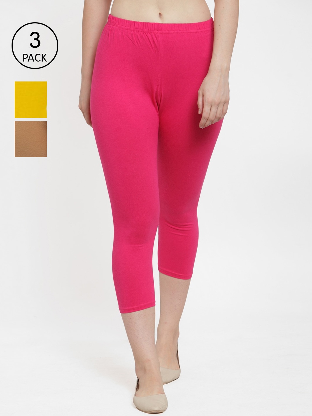 

GRACIT Women Yellow Capris