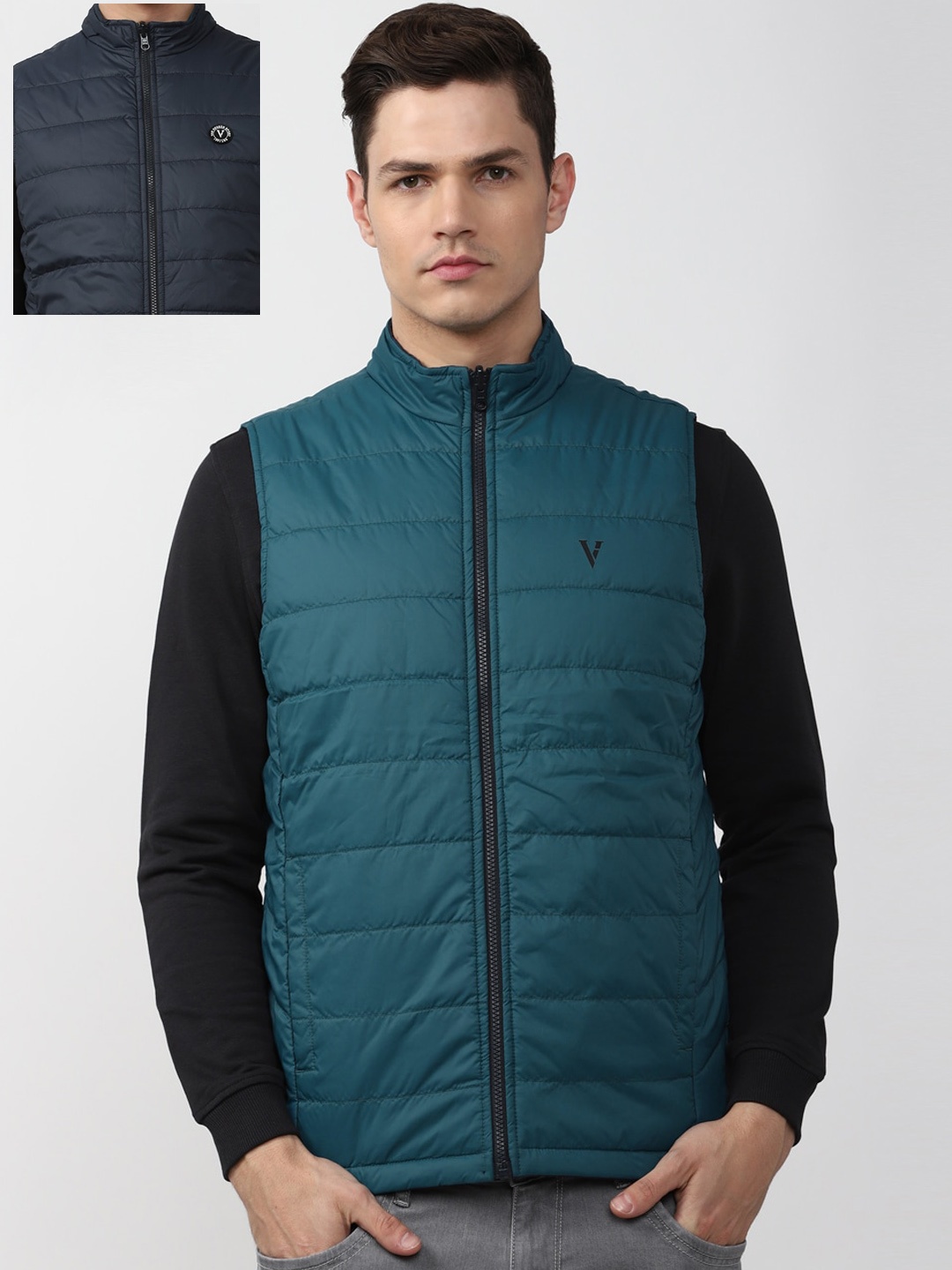 

Van Heusen Sport Men Blue Reversible Padded Jacket