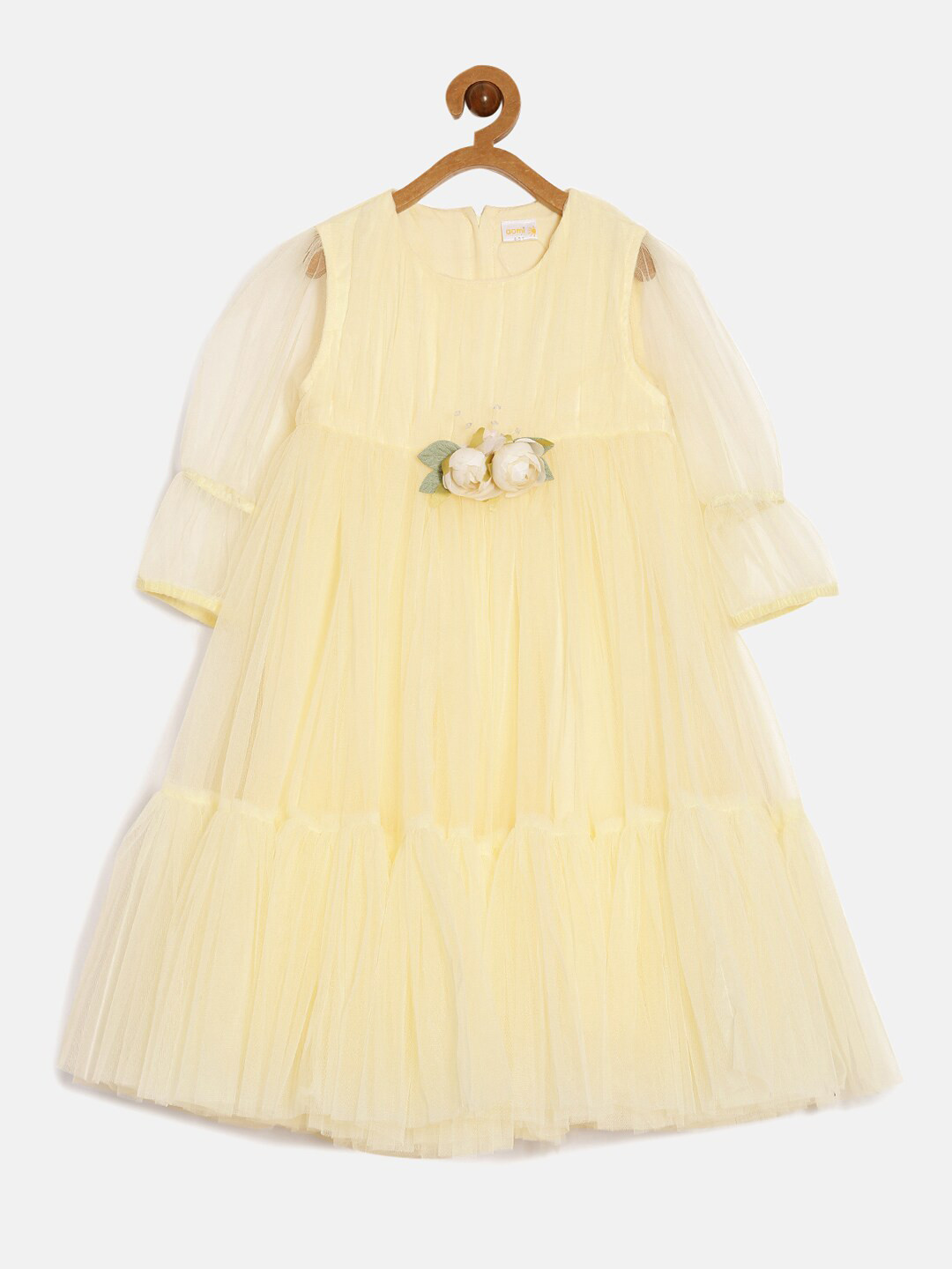 

Aomi Girls Yellow A-Line Party Dress