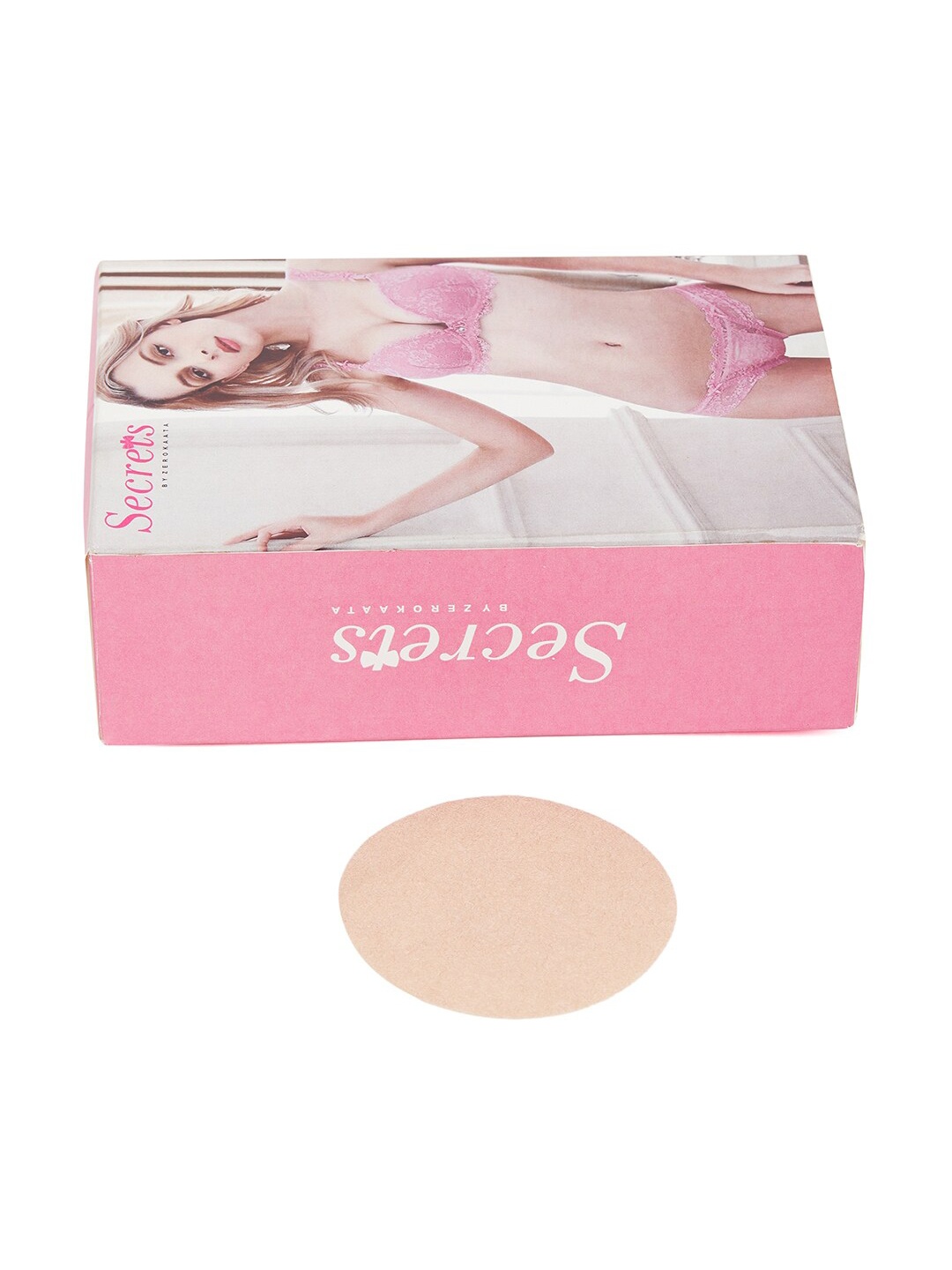 

SECRETS BY ZEROKAATA Women Set Of 10 Nude Round Polyester Nipple Pasties