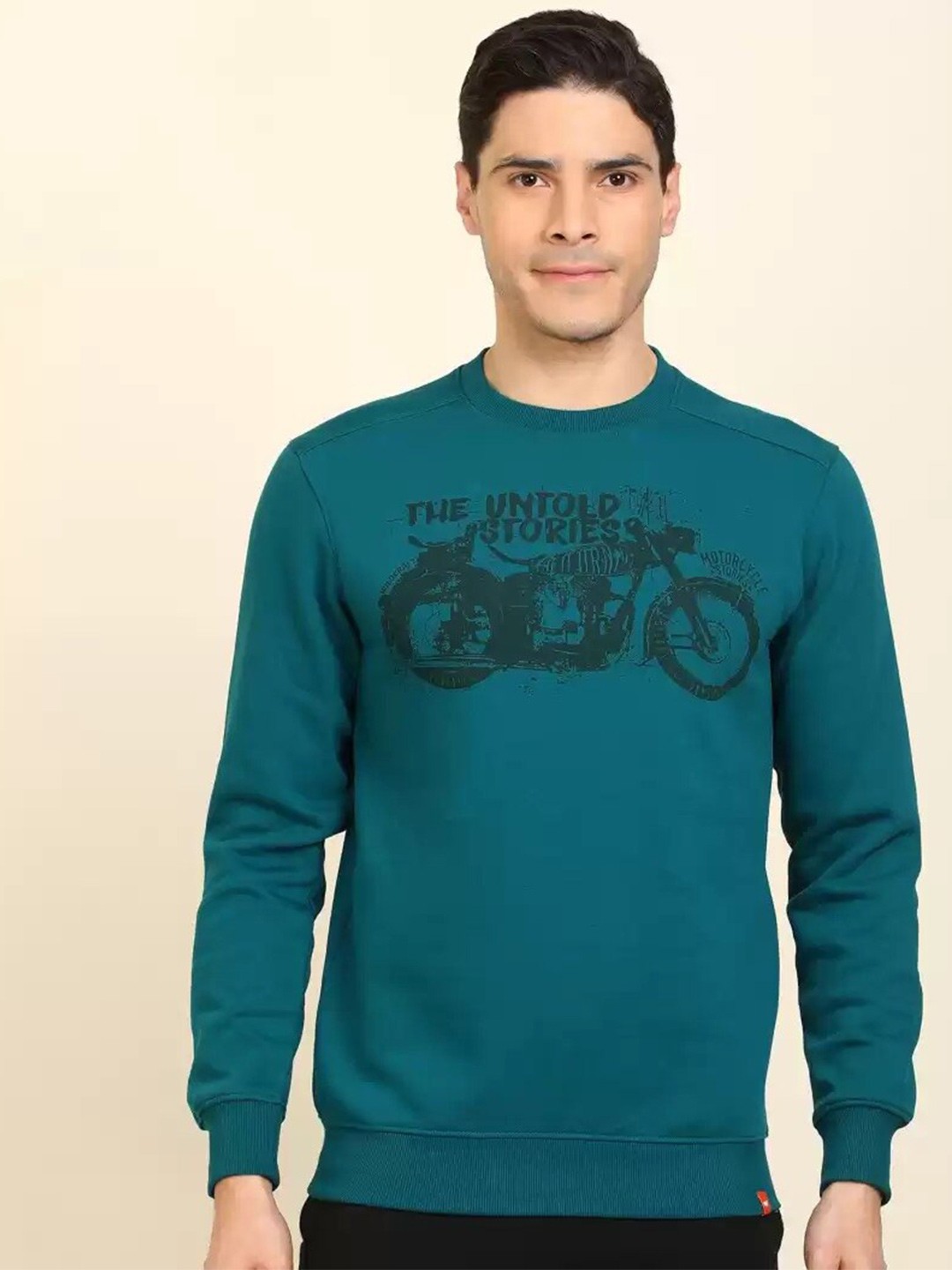 

Wildcraft Men Green Printed Sweatshirt