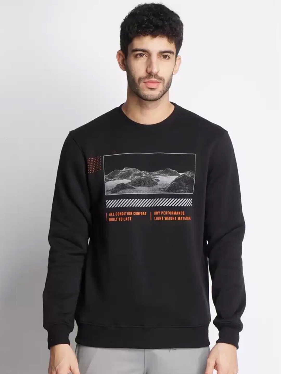 

Wildcraft Men Black Printed Sweatshirt