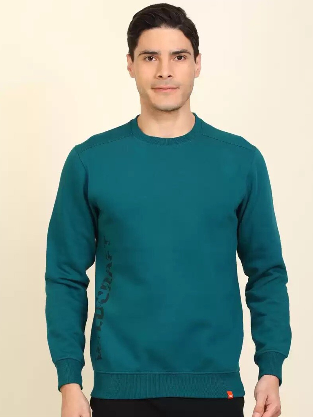 

Wildcraft Men Green Cotton Sweatshirt
