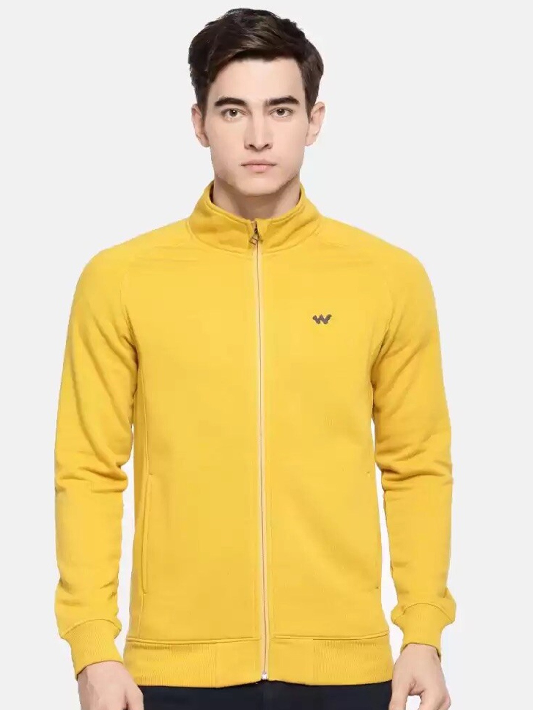

Wildcraft Men Mustard Solid Sweatshirt