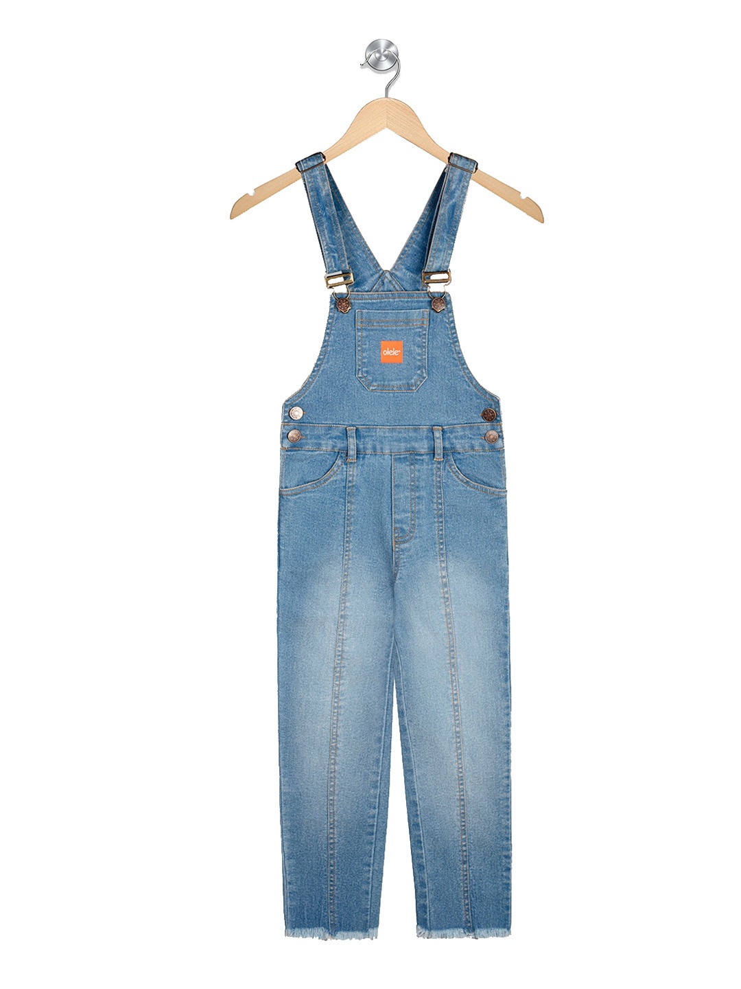 

Olele Boys Blue Solid Denim Dungaree