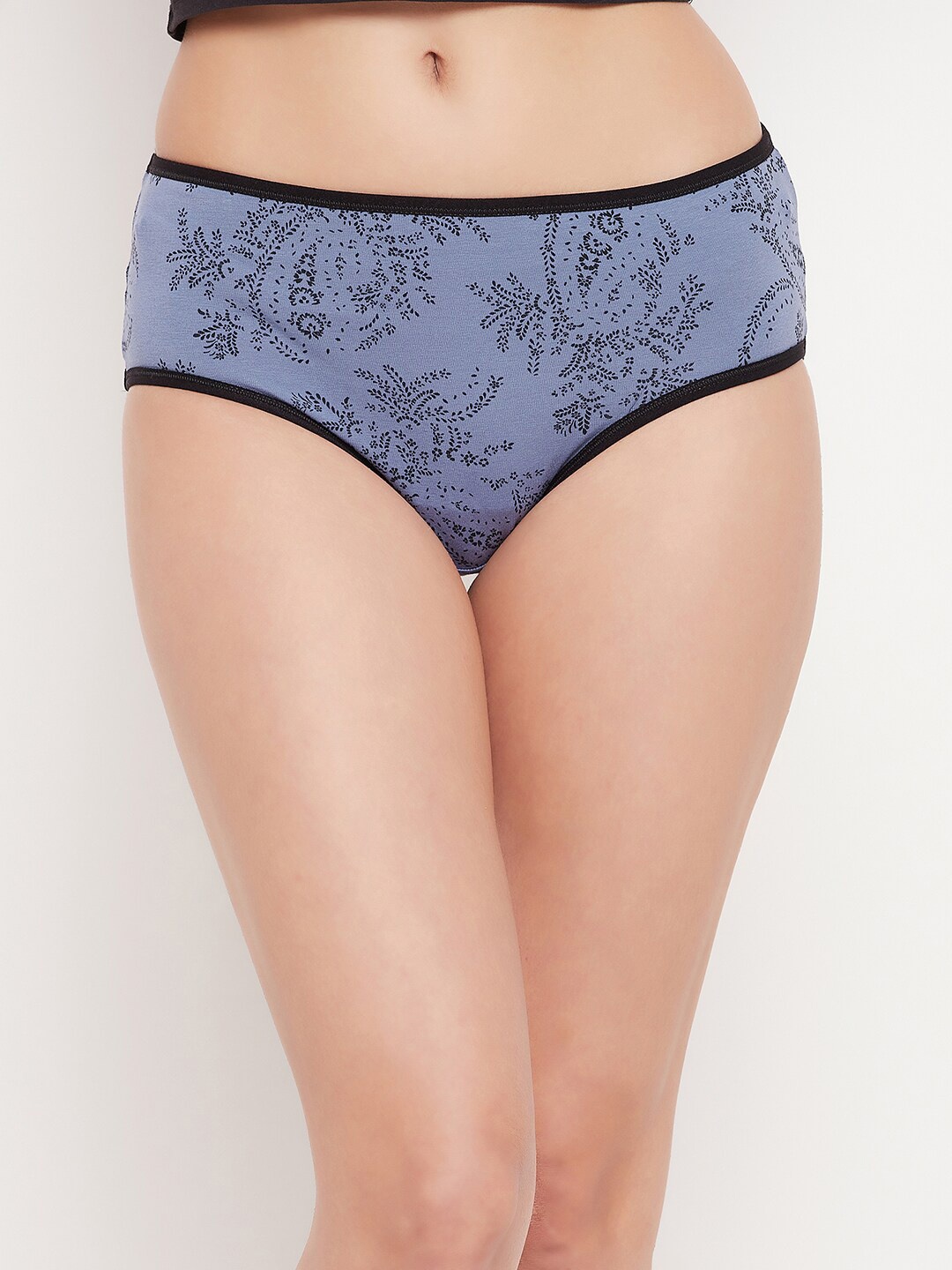 

Clovia Women Grey Printed Hipster Briefs