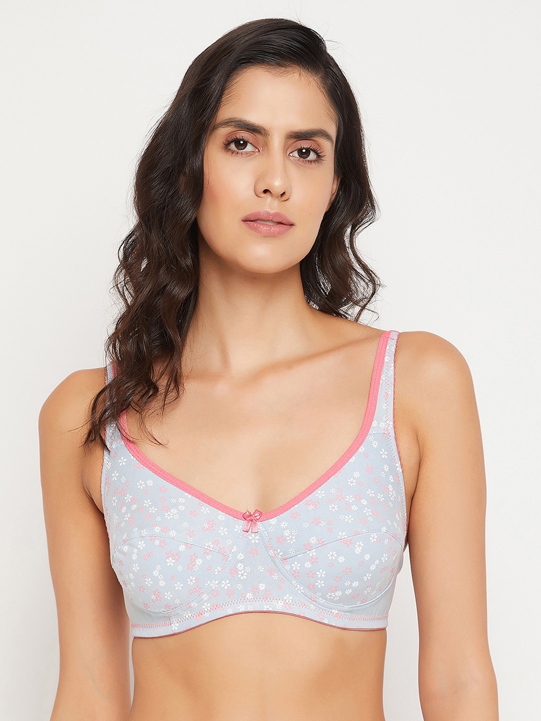 

Clovia women Floral Tshirt Bra, Blue