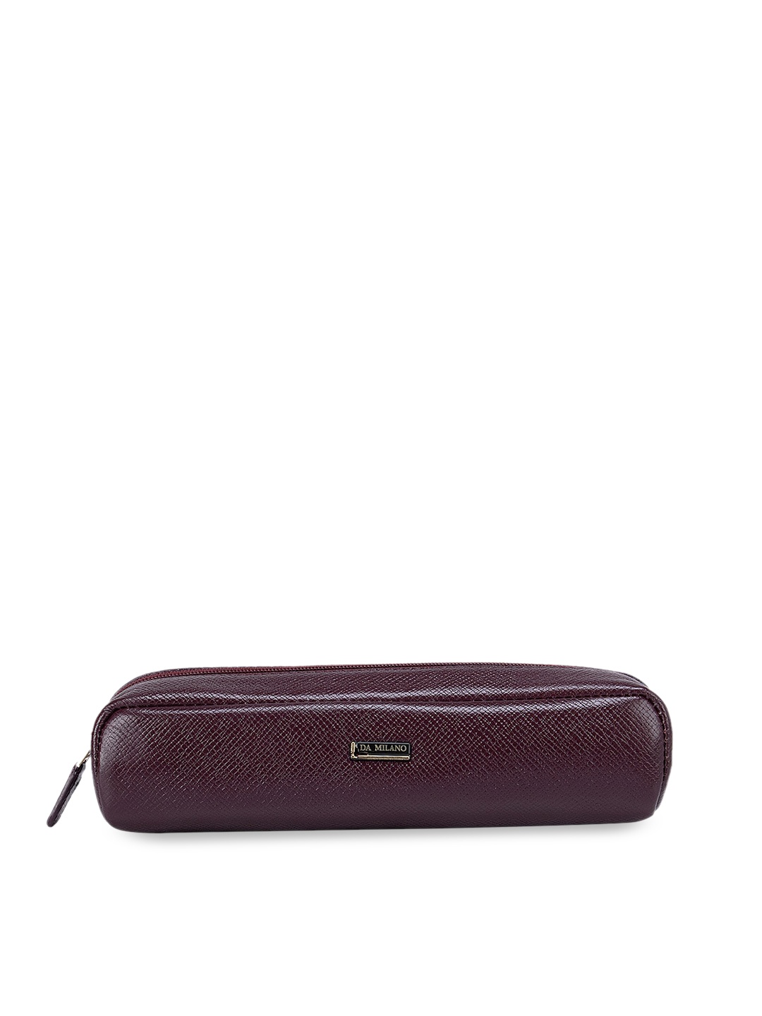 

Da Milano Unisex Burgundy Textured Travel Pouch