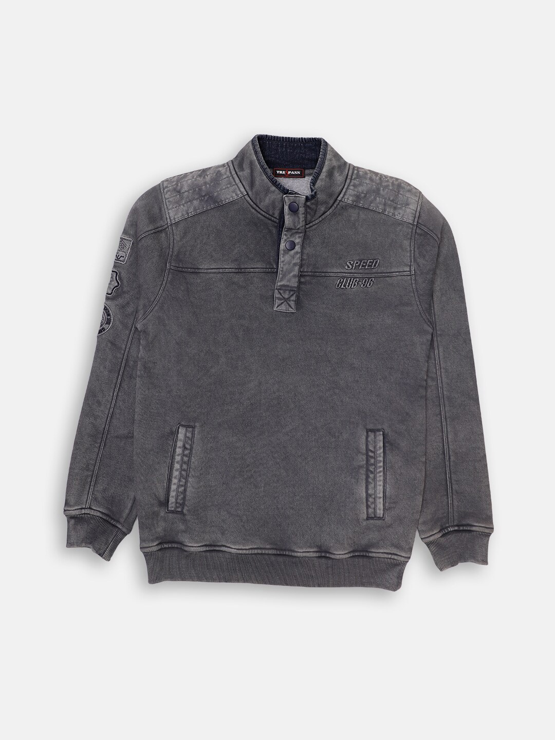 

CHIMPRALA Boys Grey Cotton Sweatshirt