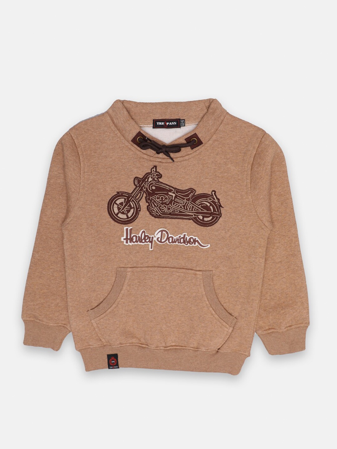 

CHIMPRALA Boys Camel Brown Cotton Sweatshirt