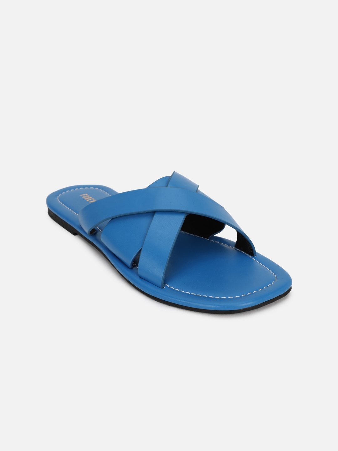 

FOREVER 21 Women Blue Open Toe Flats