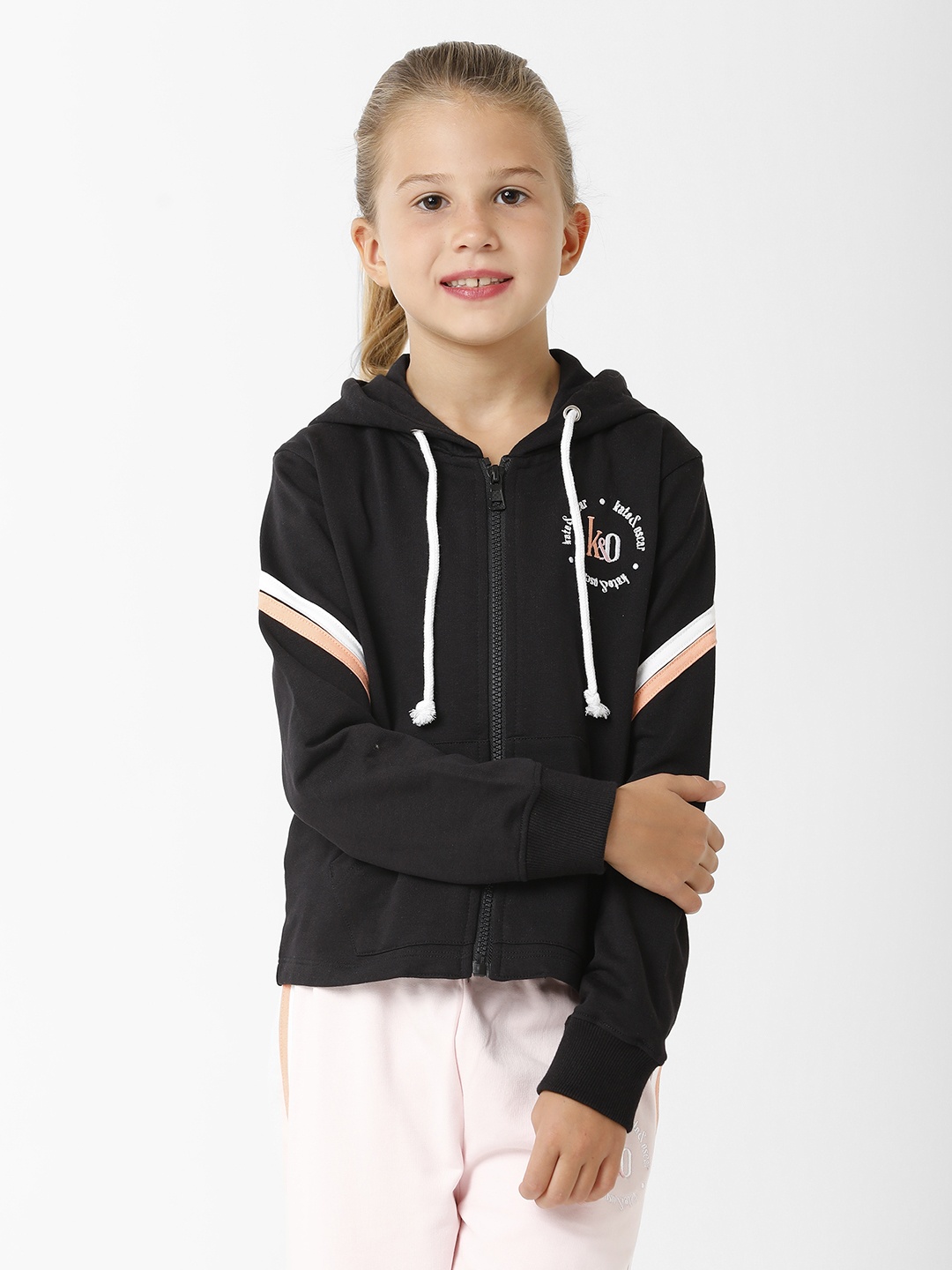 

KATE & OSCAR Girls Black Hooded Sweatshirt