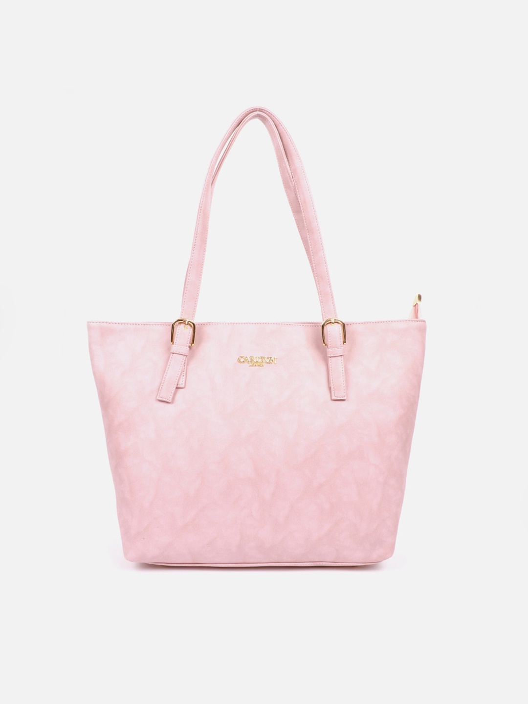 

Carlton London Pink Textured Structured Shoulder Bag