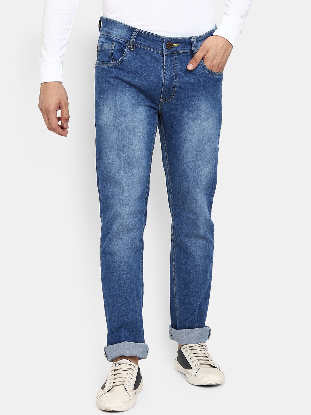 

V-Mart Men Heavy Fade Jeans, Blue