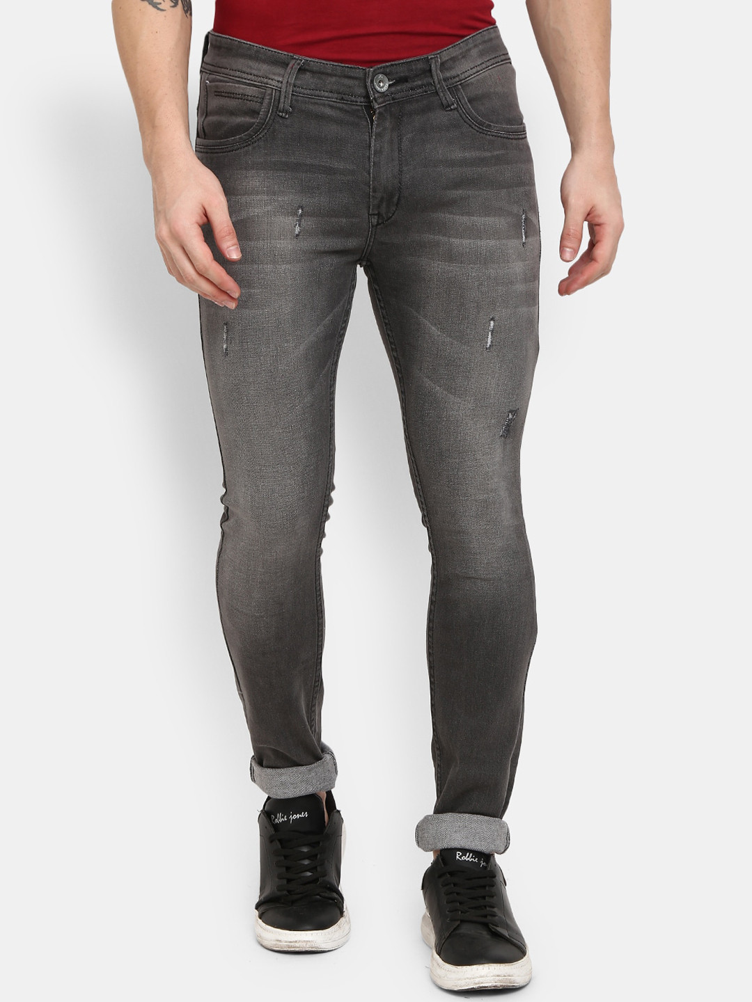 

V-Mart Men Heavy Fade Jeans, Grey