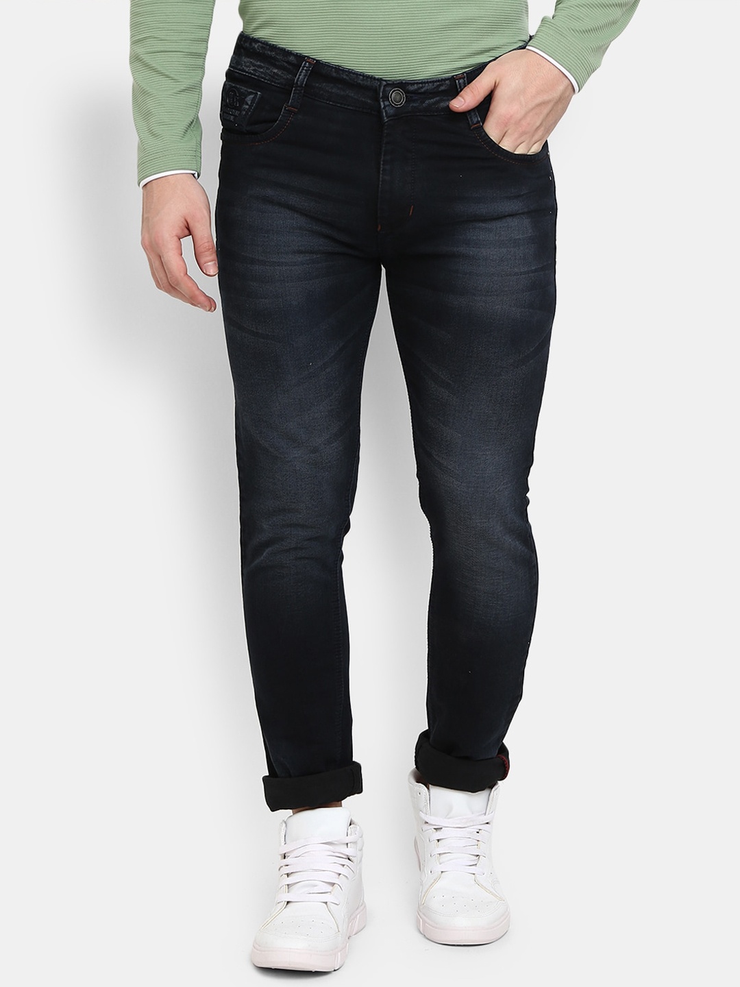 

V-Mart Men Grey Mildly Distressed Light Fade Jeans