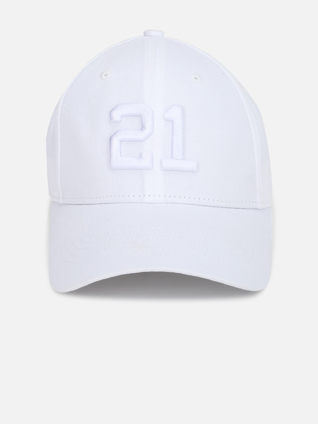 

FOREVER 21 Women Pure Cotton Visor Cap, White